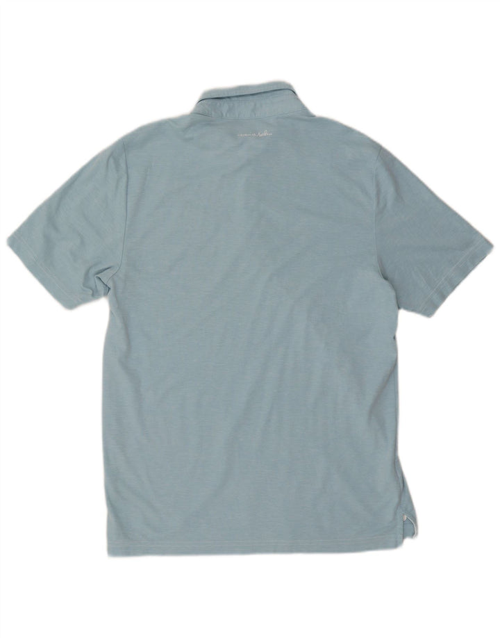 Travis Mathew Mens Polo Shirt Medium Blue Cotton