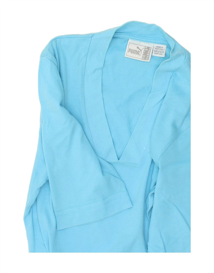 PUMA Womens T-Shirt Top UK 12 Medium Blue Vintage Puma and Second-Hand Puma from Messina Hembry 