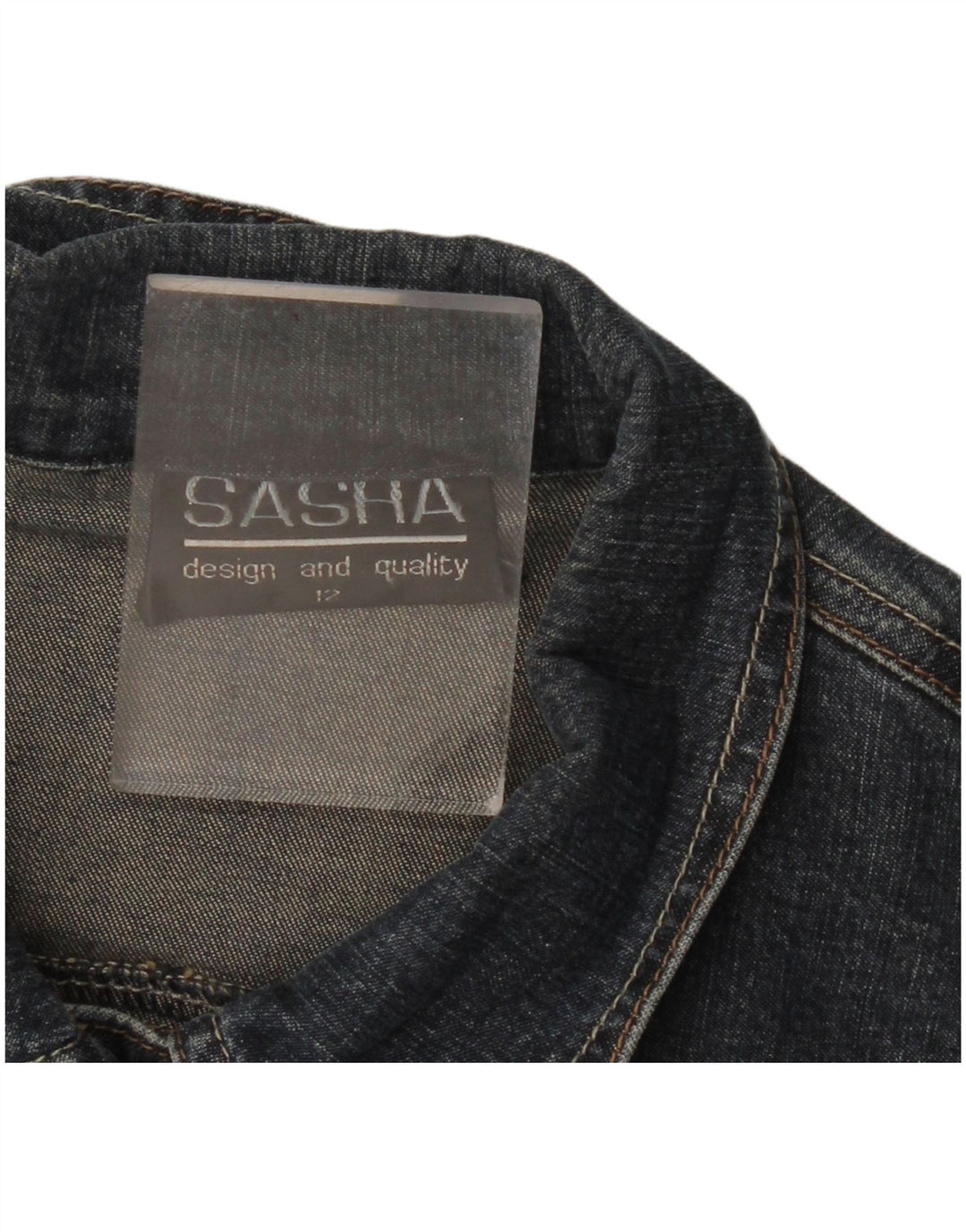 SASHA Womens Denim Jacket UK 12 Medium Navy Blue