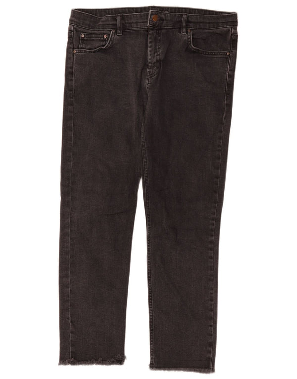 Topshop Womens Slim Jeans UK 14 Large W32 L26 Grey Cotton