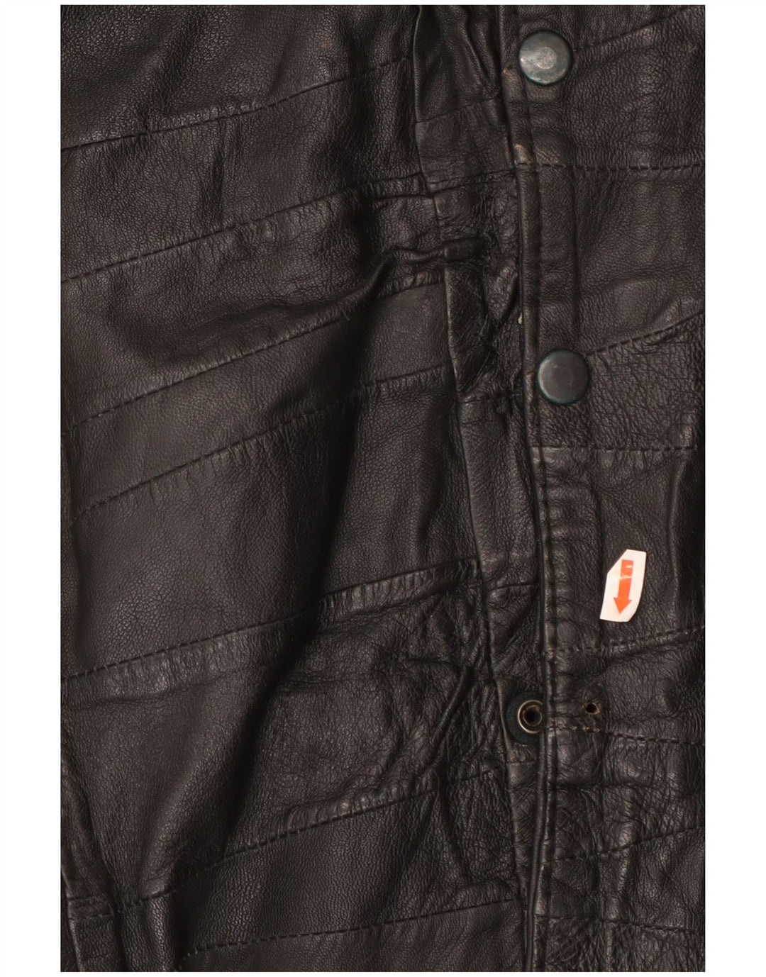 Vintage Mens Short Sleeve Leather Jacket UK 40 Large Black