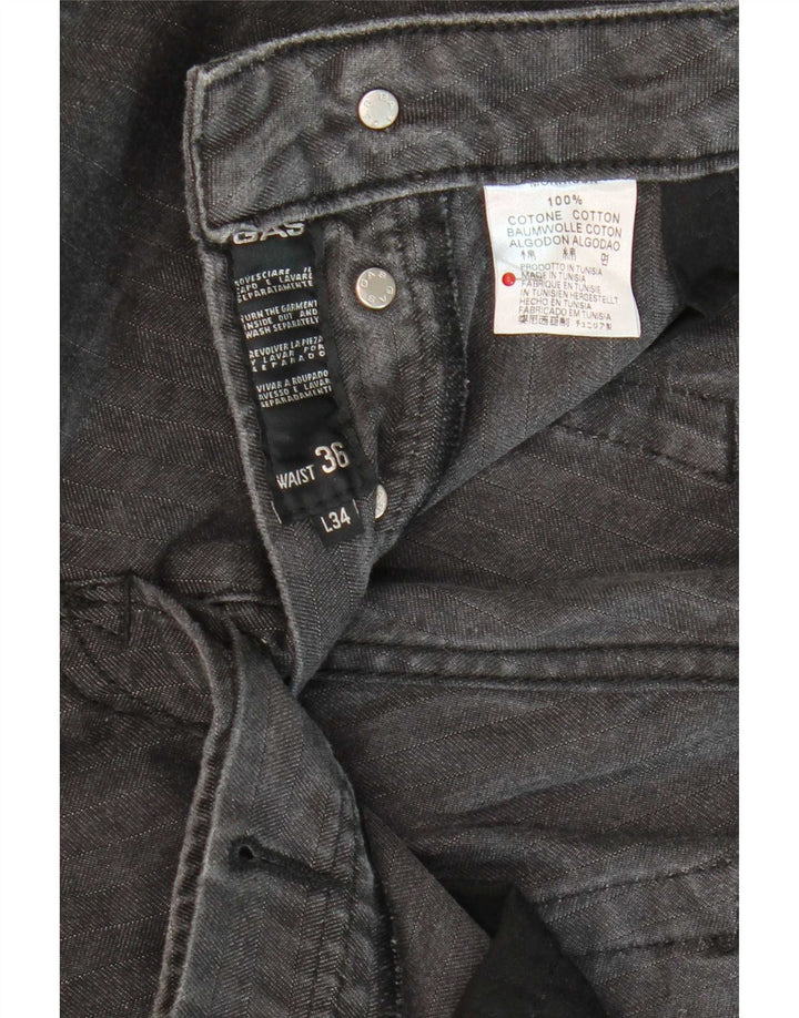 Gas Mens Straight Jeans W36 L29 Grey Cotton
