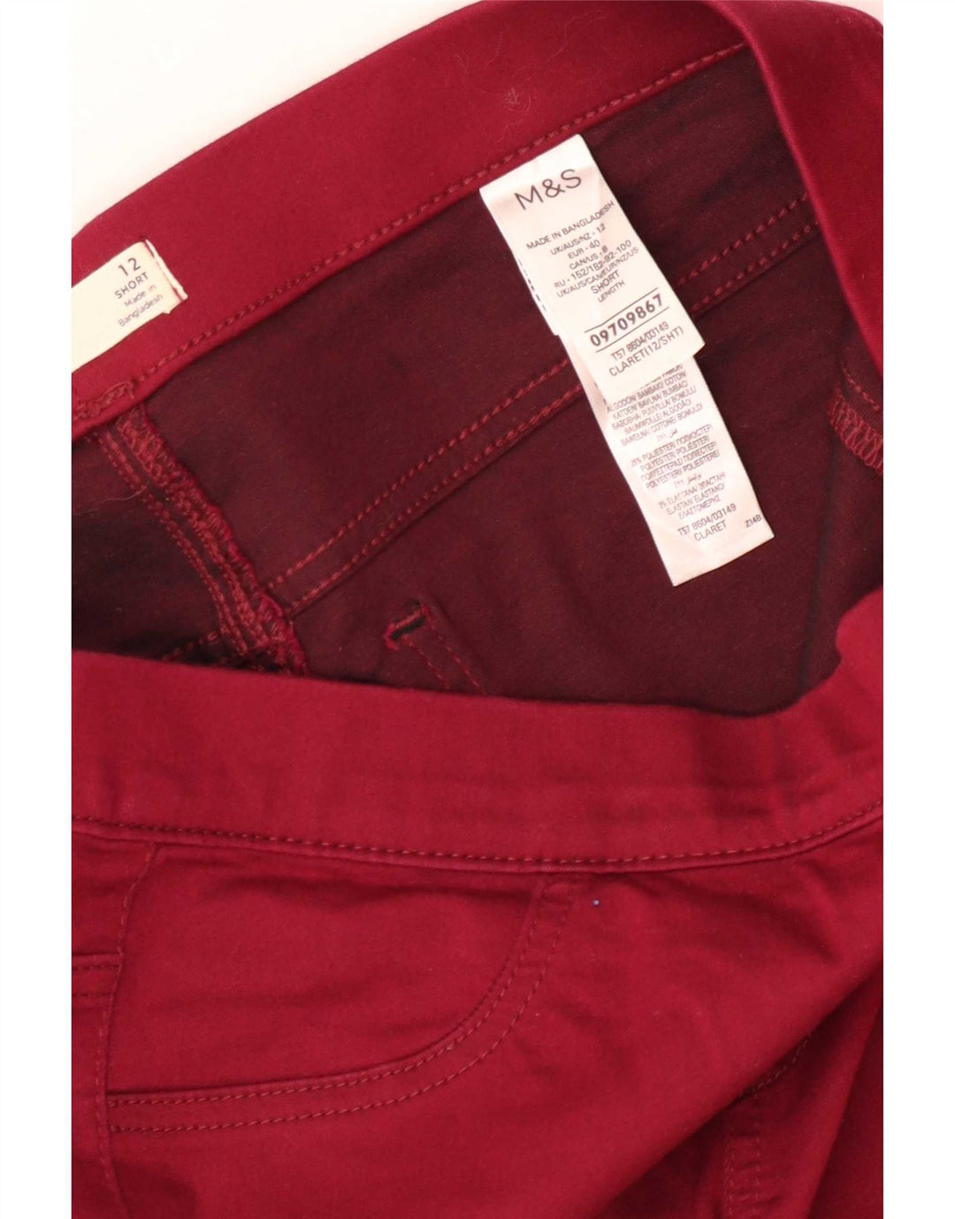Marks & Spencer Womens Jegging Jeans UK 12 Medium W30 L26 Red Cotton