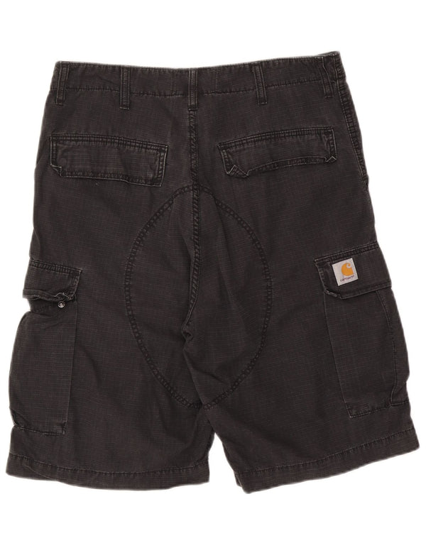 Carhartt Mens Cargo Shorts W32 Medium Black Cotton