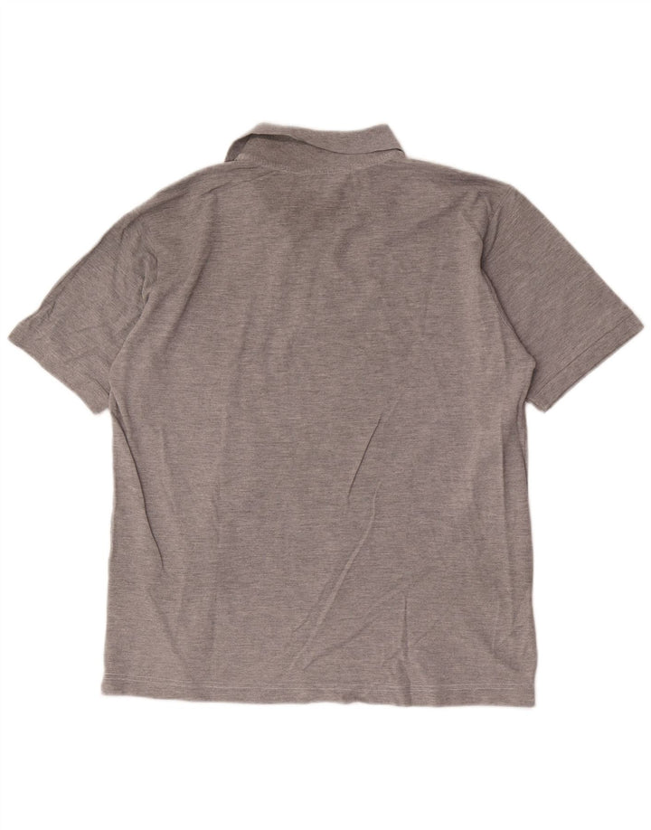 Kappa Mens Polo Shirt Large Grey Cotton