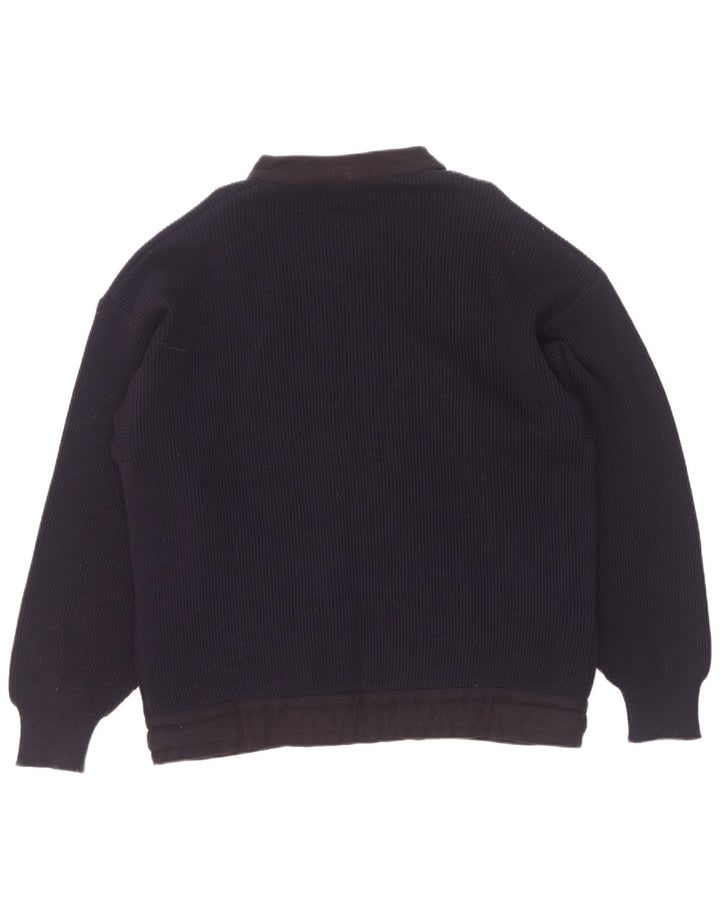 Ruffo Mens Cardigan Sweater XL Navy Blue
