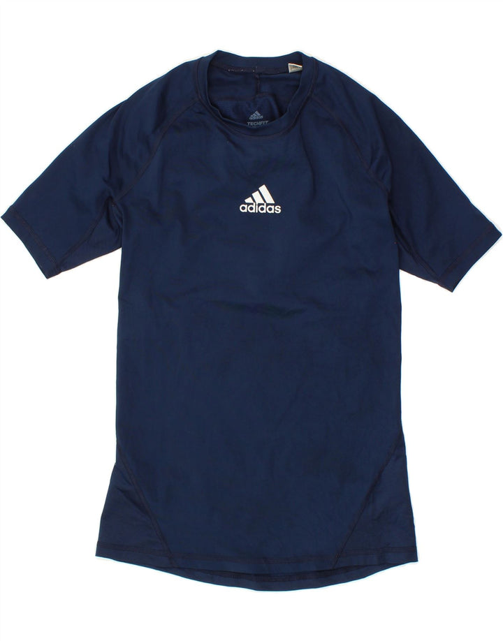 ADIDAS Mens Climacool T-Shirt Top Small Navy Blue Polyester Vintage Adidas and Second-Hand Adidas from Messina Hembry 