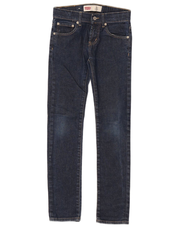 Levi's Girls 510 Skinny Jeans 9-10 Years W23 L27 Navy Blue Cotton