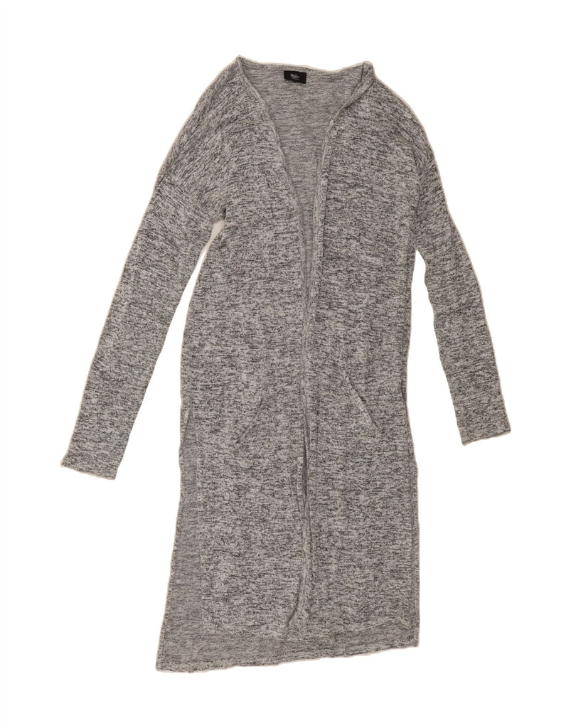 MOSSIMO Womens Longline Open Cardigan Sweater UK 14 Medium Grey Flecked Vintage Mossimo and Second-Hand Mossimo from Messina Hembry 