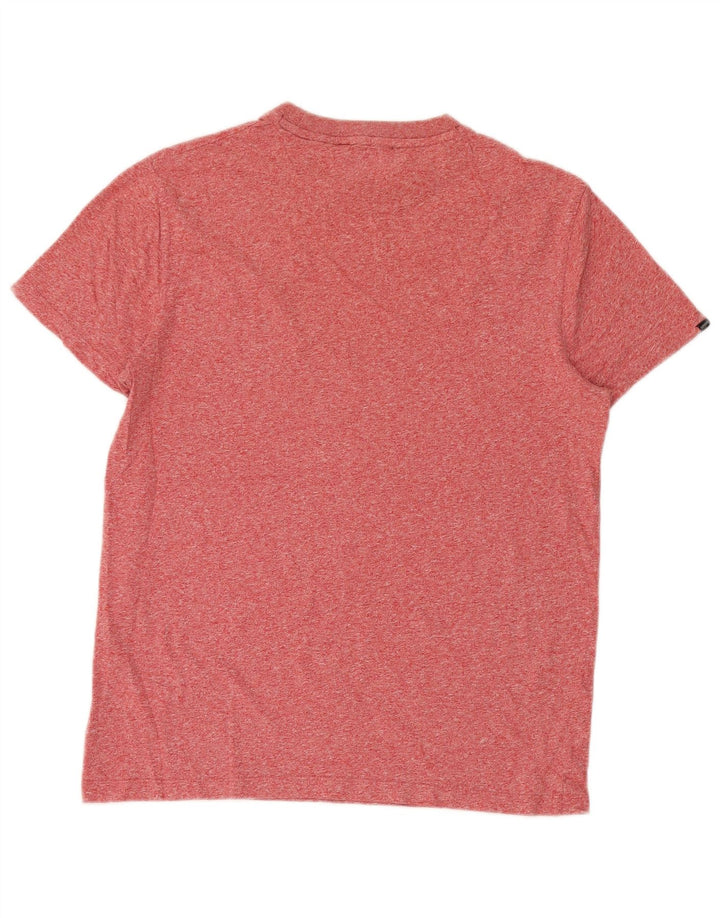 Superdry Mens T-Shirt Top Medium Red Flecked Cotton