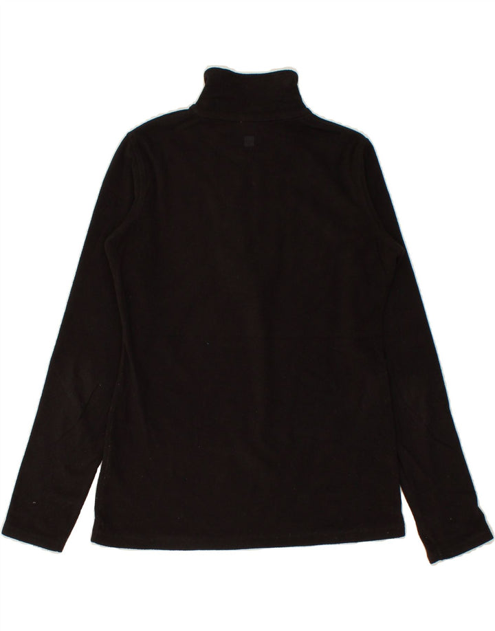 MOUNTAIN WAREHOUSE Mens Zip Neck Fleece Jumper Small Black Polyester Vintage Mountain Warehouse and Second-Hand Mountain Warehouse from Messina Hembry 