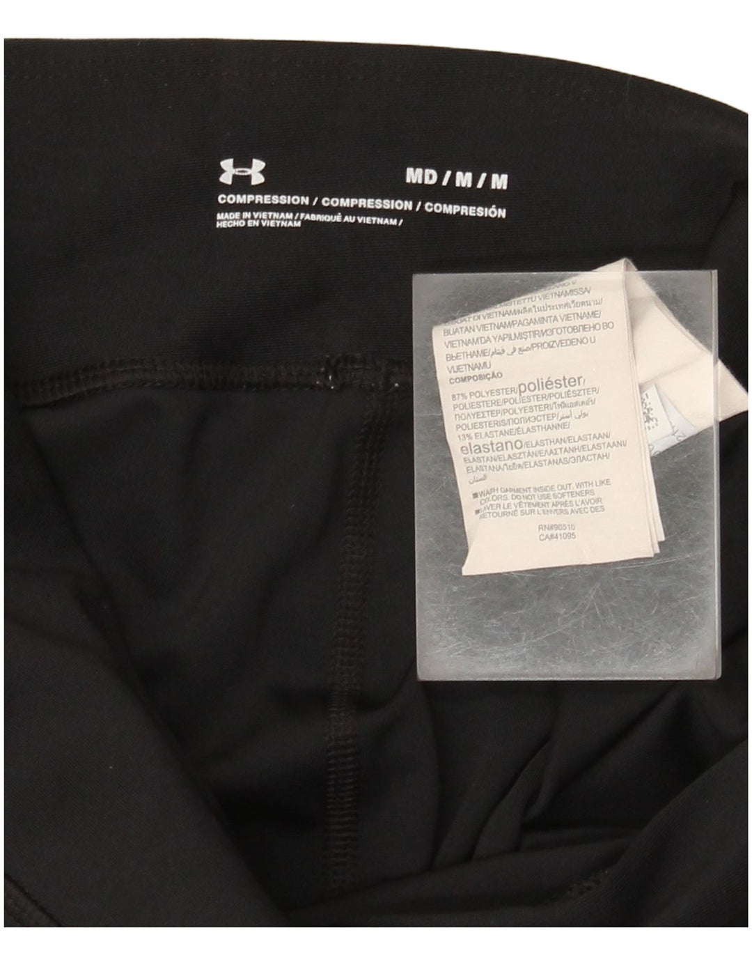 Under Armour Womens Graphic Leggings UK 12 Medium Black Polyester