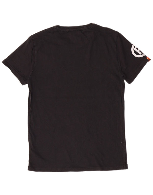 Superdry Mens Graphic T-Shirt Top Medium Black Cotton