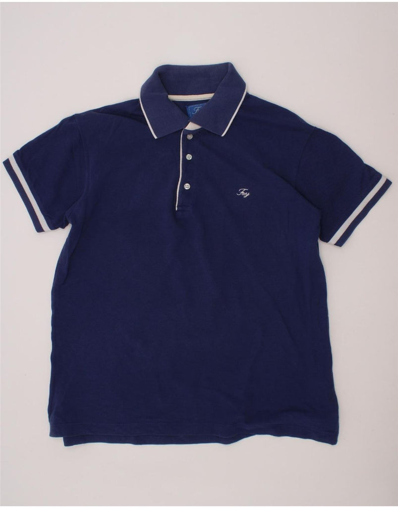 FAY Boys Polo Shirt 13-14 Years Navy Blue Cotton Vintage Fay and Second-Hand Fay from Messina Hembry 