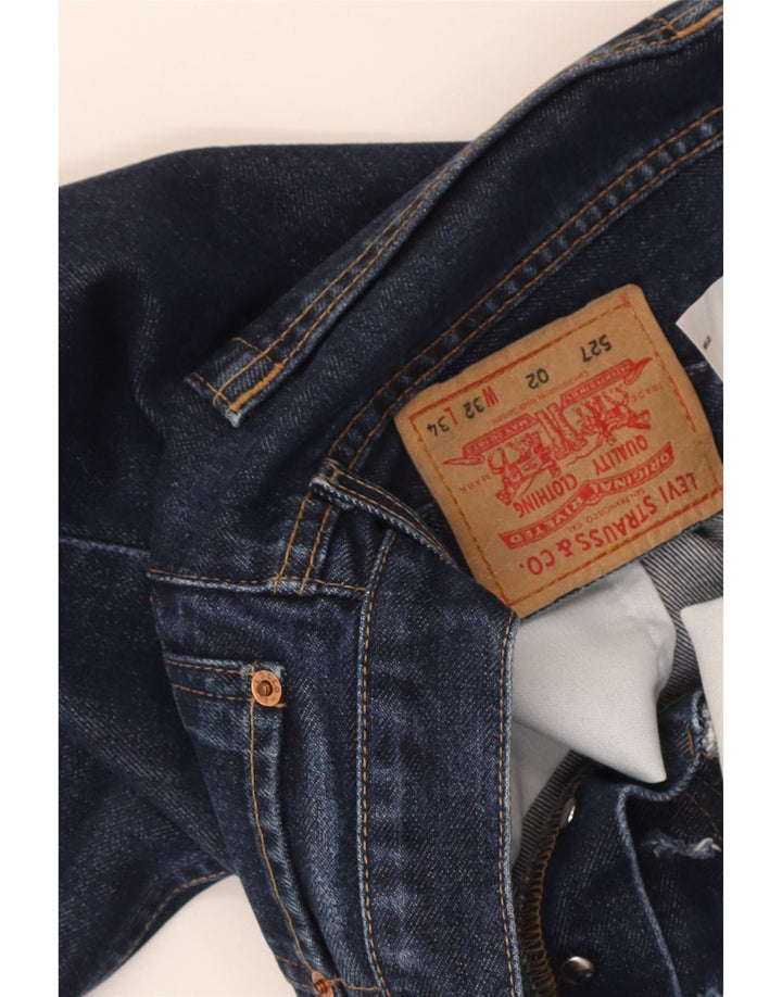 Levi's Mens 527 Bootcut Jeans W32 L27 Navy Blue Cotton