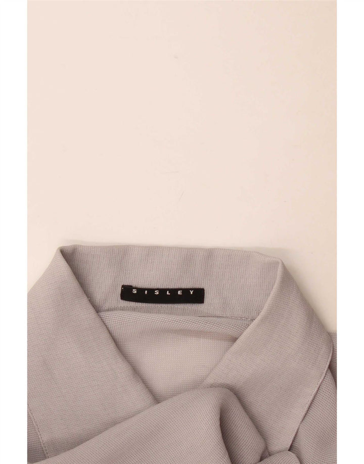 Sisley Womens Shirt UK 14 Medium Grey