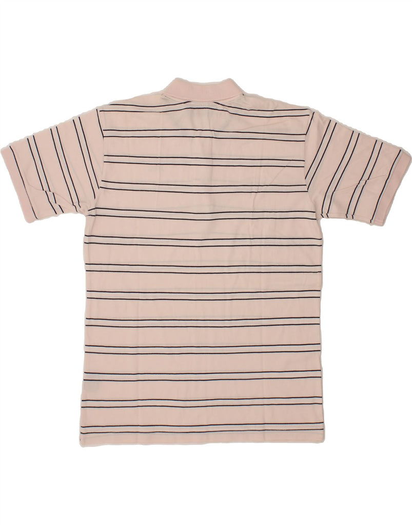 KAPPA Mens Polo Shirt Medium Off White Striped Cotton Vintage Kappa and Second-Hand Kappa from Messina Hembry 