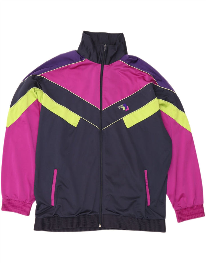 Brugi Mens Tracksuit Top Jacket XL Navy Blue Colourblock