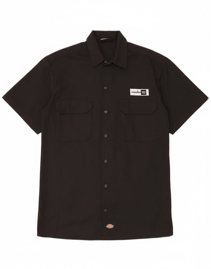 Dickies Mens Short Sleeve Shirt XS Black Polyester