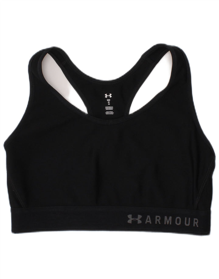 Under Armour Womens Compression Graphic Sport Bra Top Medium Black Sports