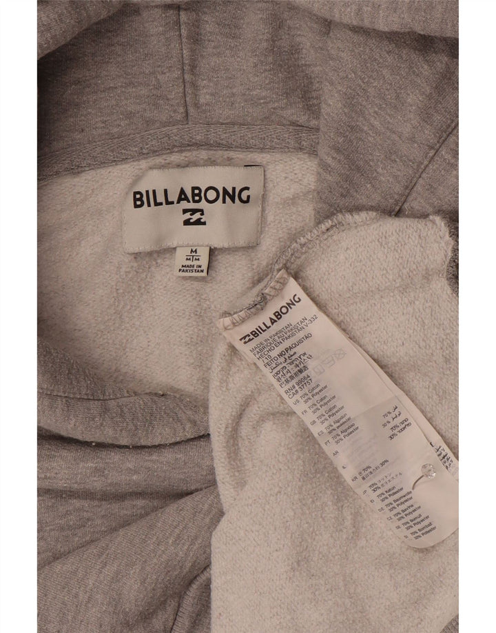 Billabong Mens Hoodie Jumper Medium Grey Cotton