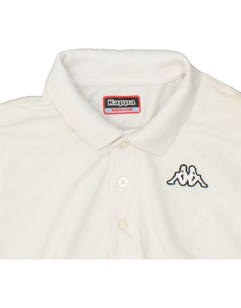 KAPPA Mens Polo Shirt Medium White Cotton | Vintage Kappa | Thrift | Second-Hand Kappa | Used Clothing | Messina Hembry 