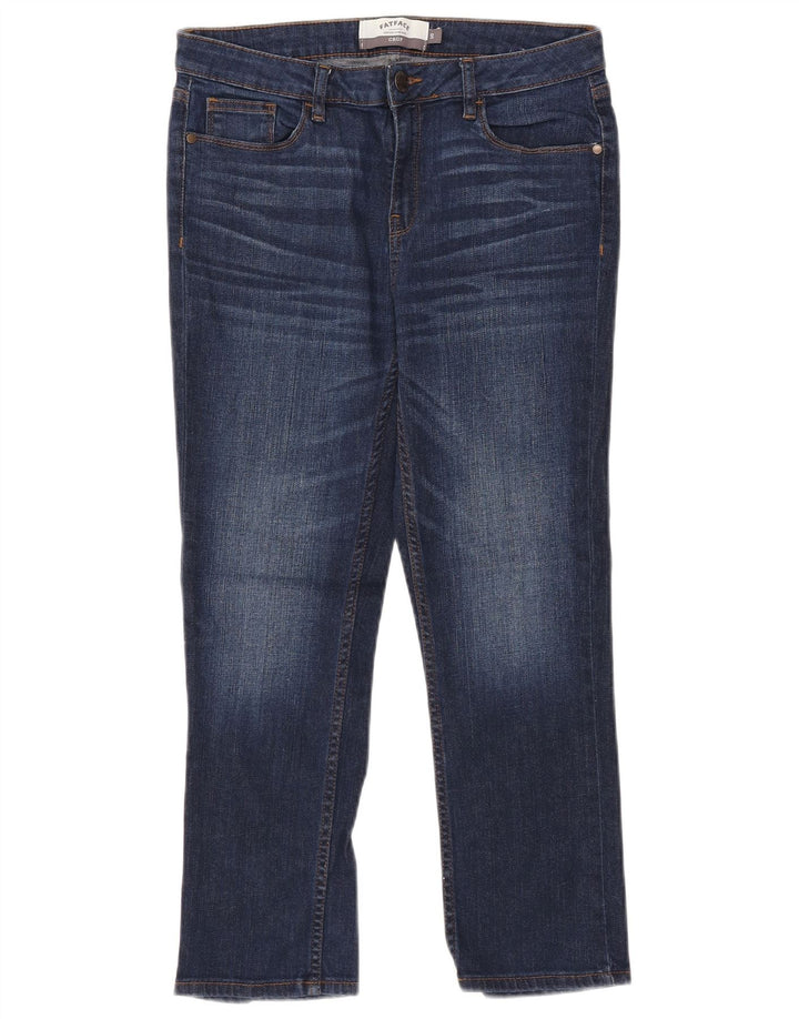 Fat Face Womens Slim Cropped Jeans UK 10 Small W30 L24 Blue Cotton