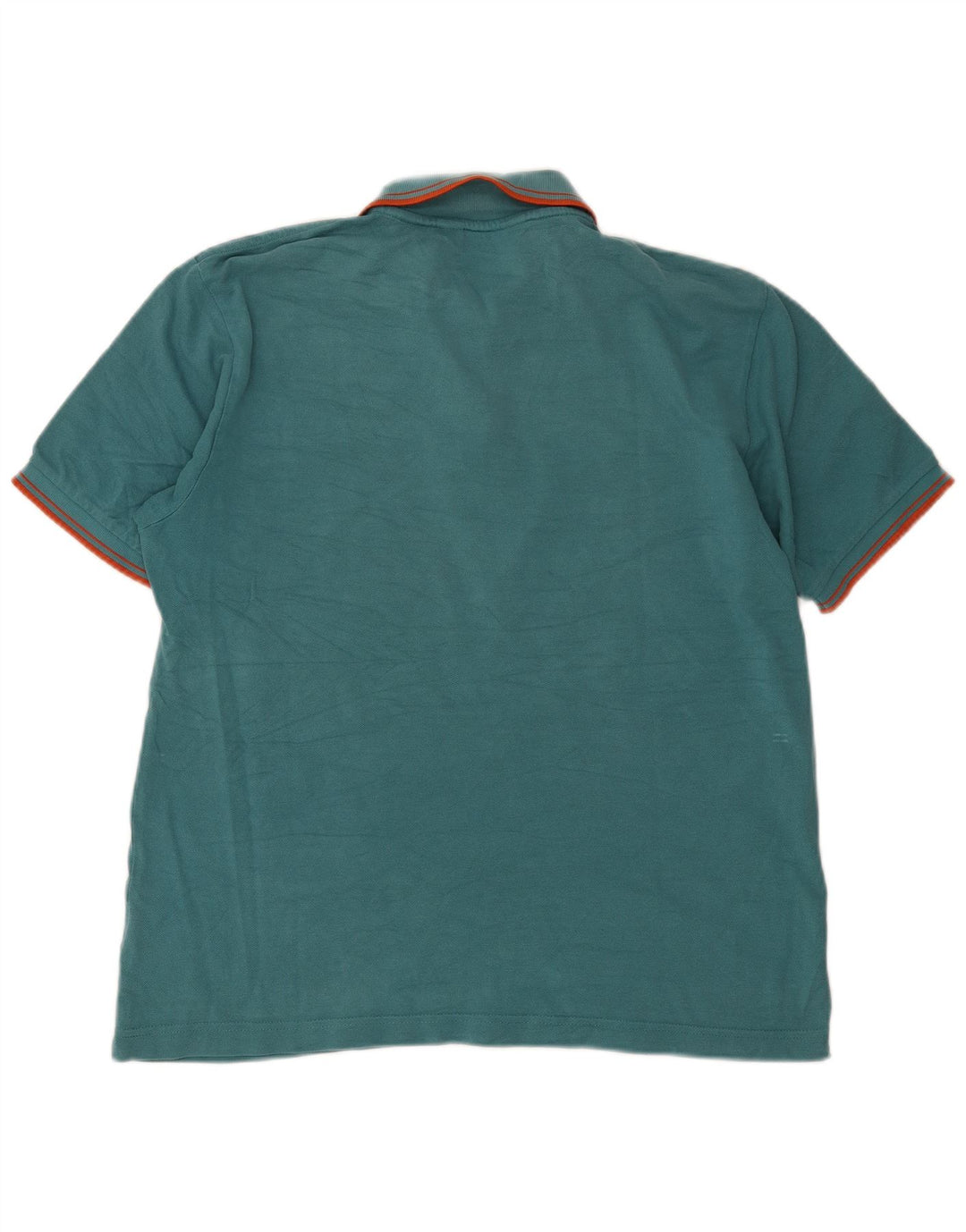 Kappa Mens Polo Shirt Large Green Striped Cotton