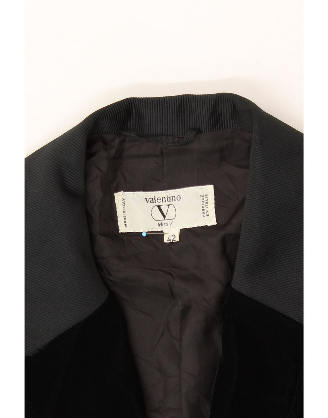 VALENTINO Womens Crop Double Breasted Blazer Jacket IT 42 Medium Black
