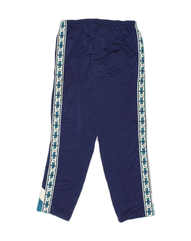 LOTTO Mens Graphic Tracksuit Trousers UK 40/42 Large Navy Blue | Vintage Lotto | Thrift | Second-Hand Lotto | Used Clothing | Messina Hembry 