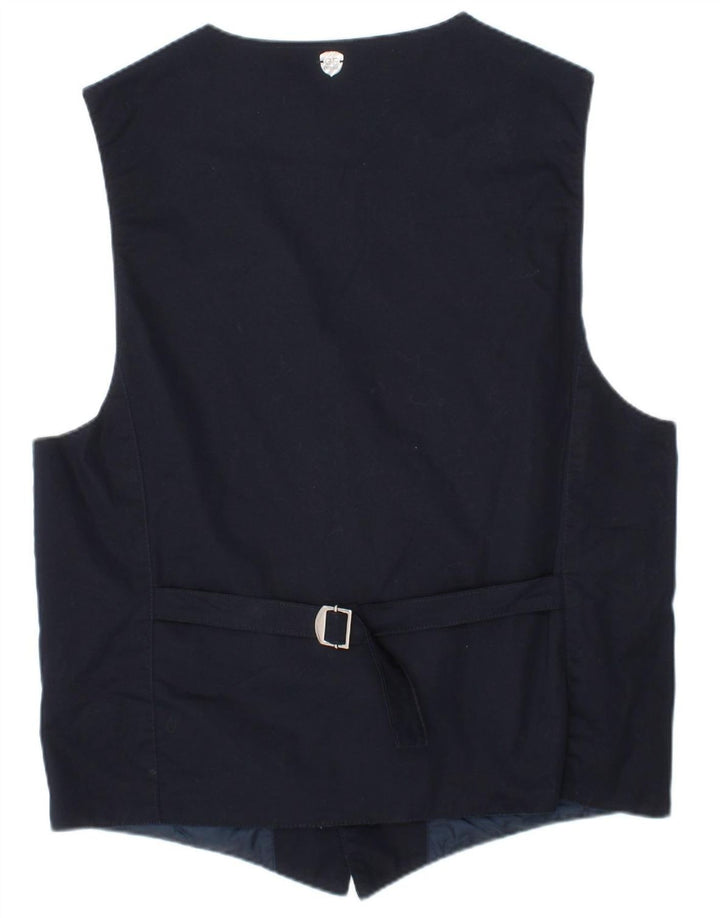 GF FERRE Boys Waistcoat 11-12 Years Navy Blue Cotton