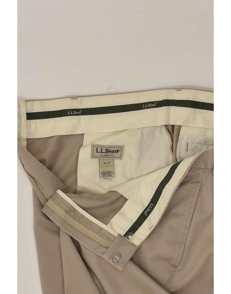 L.L.BEAN Mens Classic Fit Chino Trousers W37 L32 Grey Cotton | Vintage L.L.Bean | Thrift | Second-Hand L.L.Bean | Used Clothing | Messina Hembry 