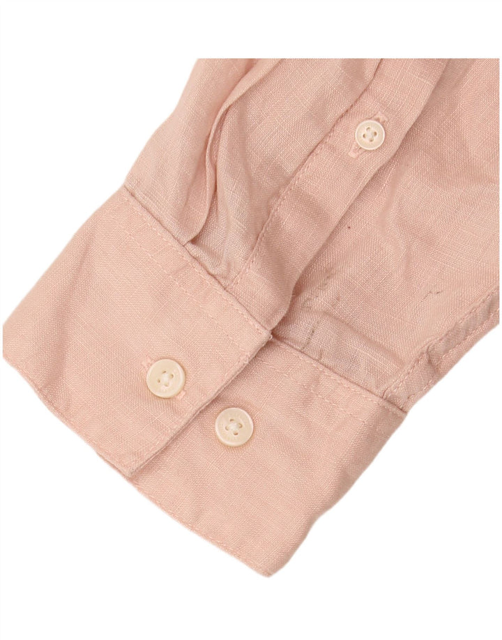 Timberland Mens Slim Fit Shirt XL Pink Linen