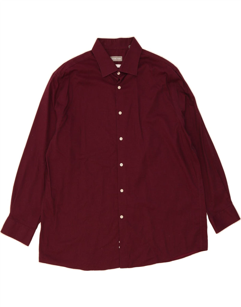 MICHAEL KORS Mens Regular Fit Shirt Size 17 1/2 XL Burgundy Vintage Michael Kors and Second-Hand Michael Kors from Messina Hembry 
