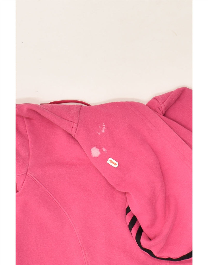 ADIDAS Womens Zip Hoodie Sweater UK 8 Small Pink Cotton | Vintage Adidas | Thrift | Second-Hand Adidas | Used Clothing | Messina Hembry 