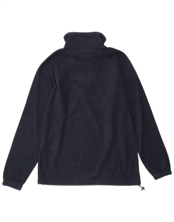 Kappa Mens Zip Neck Fleece Jumper Small Navy Blue Polyester