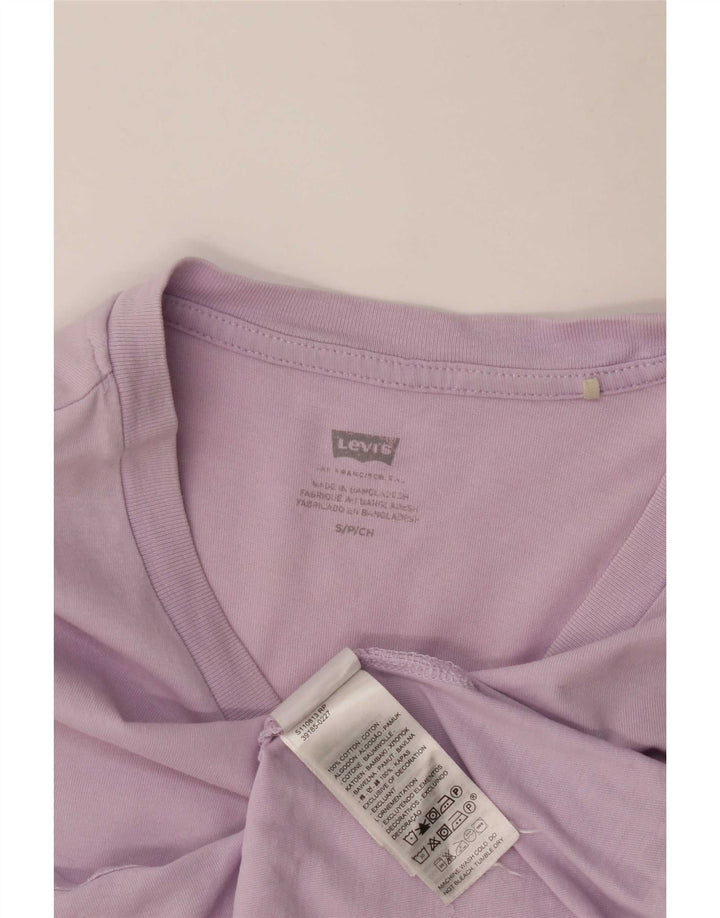 Levi's Womens T-Shirt Top UK 10 Small Purple Cotton