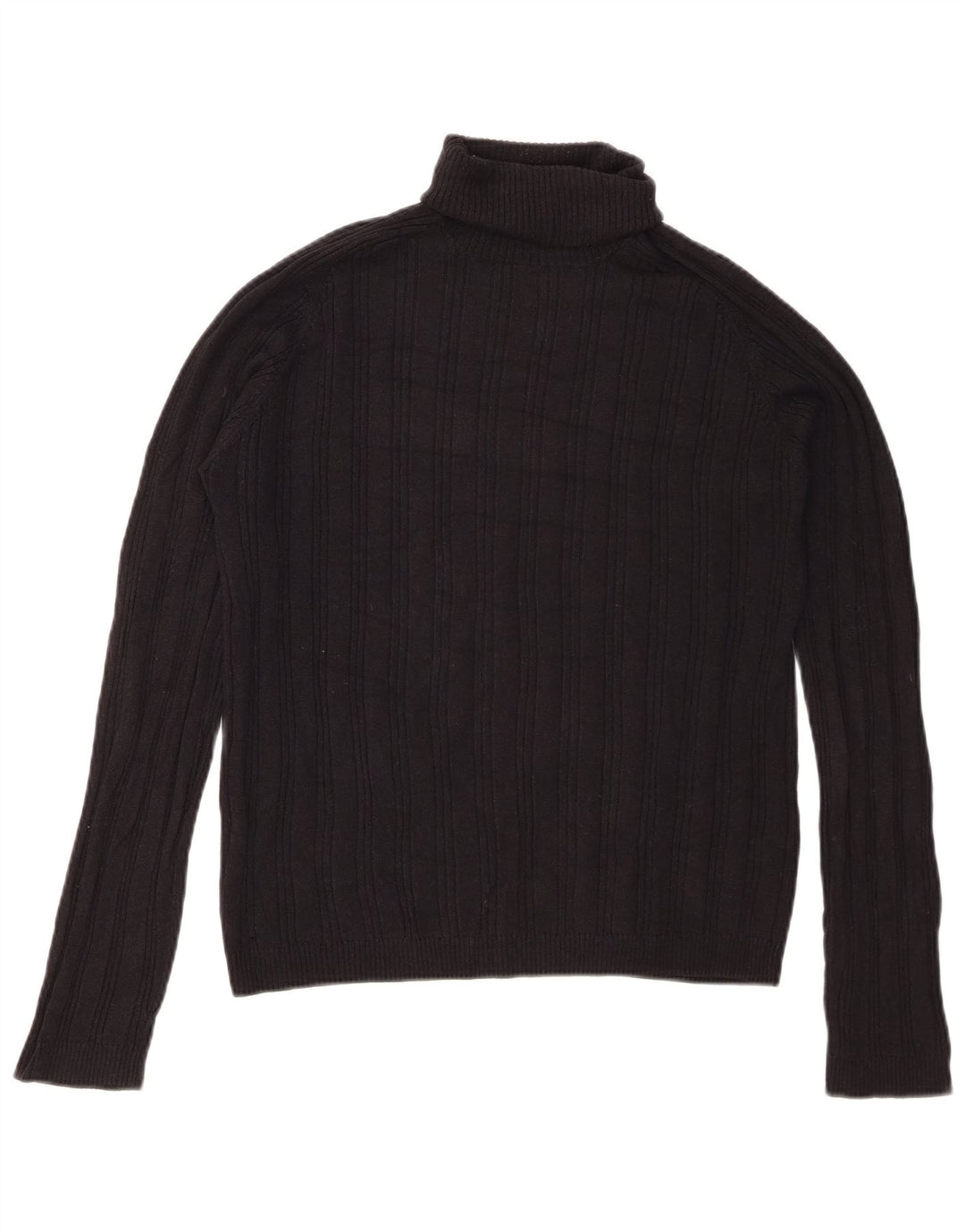 Zara Mens Roll Neck Jumper Sweater Large Black