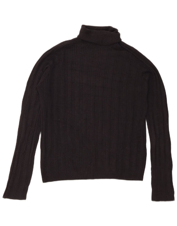 Zara Mens Roll Neck Jumper Sweater Large Black