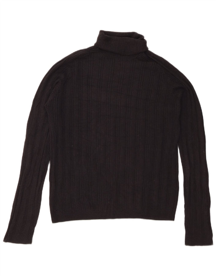 Zara Mens Roll Neck Jumper Sweater Large Black