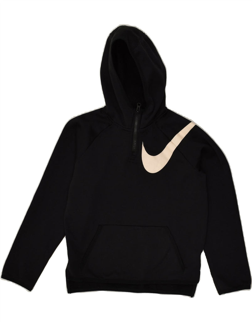 NIKE Boys Graphic Zip Neck Hoodie Jumper 15-16 Years Medium  Black | Vintage Nike | Thrift | Second-Hand Nike | Used Clothing | Messina Hembry 