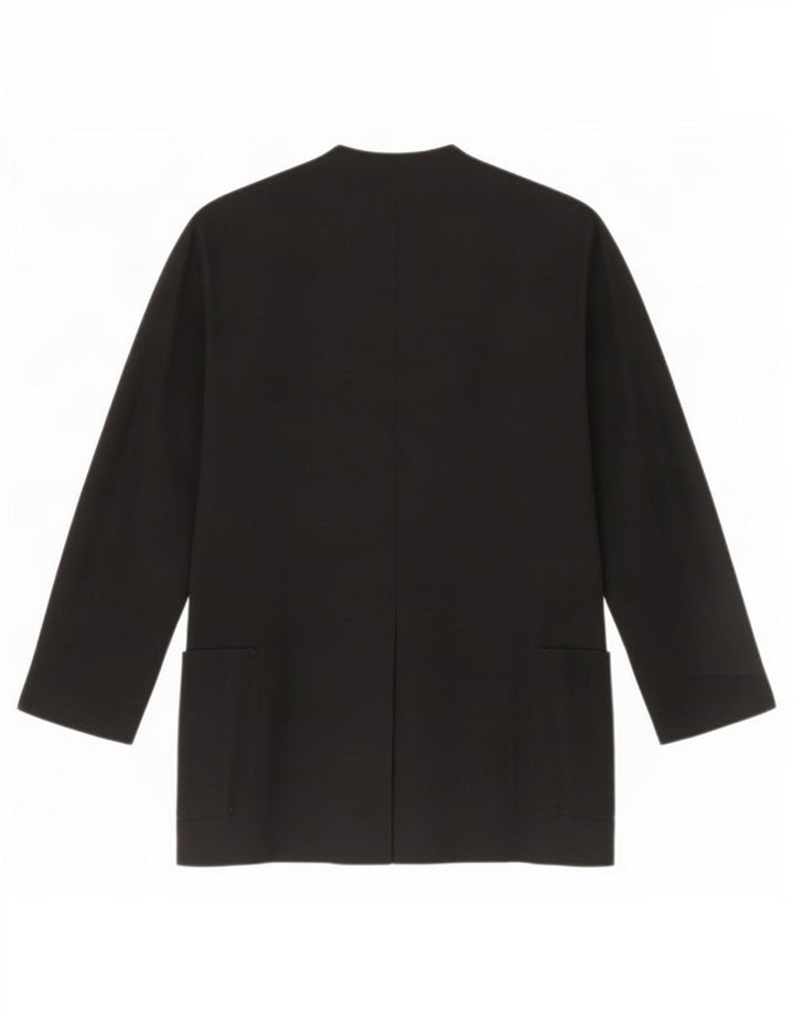 Marella Womens 4 Button Blazer Jacket UK 12 Medium Black New Wool