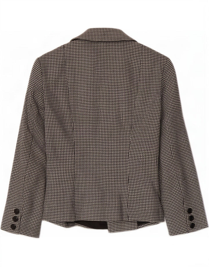 Zara Womens Double Breasted Blazer Jacket EU 40 Medium Black Houndstooth