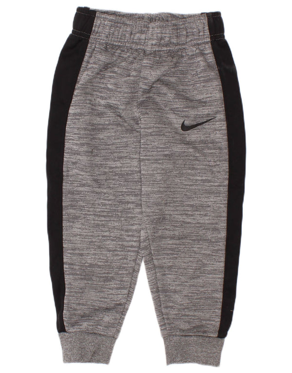 Nike Boys Dri Fit Tracksuit Trousers Joggers 2-3 Years Grey Colourblock