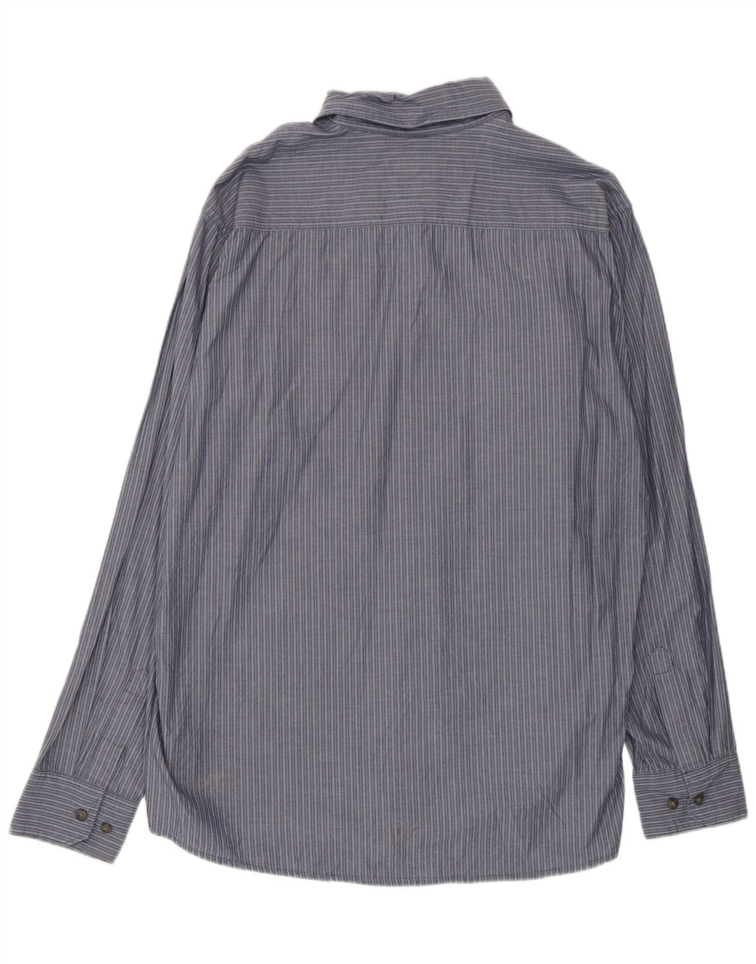Wrangler Mens Shirt XL Blue Striped Cotton