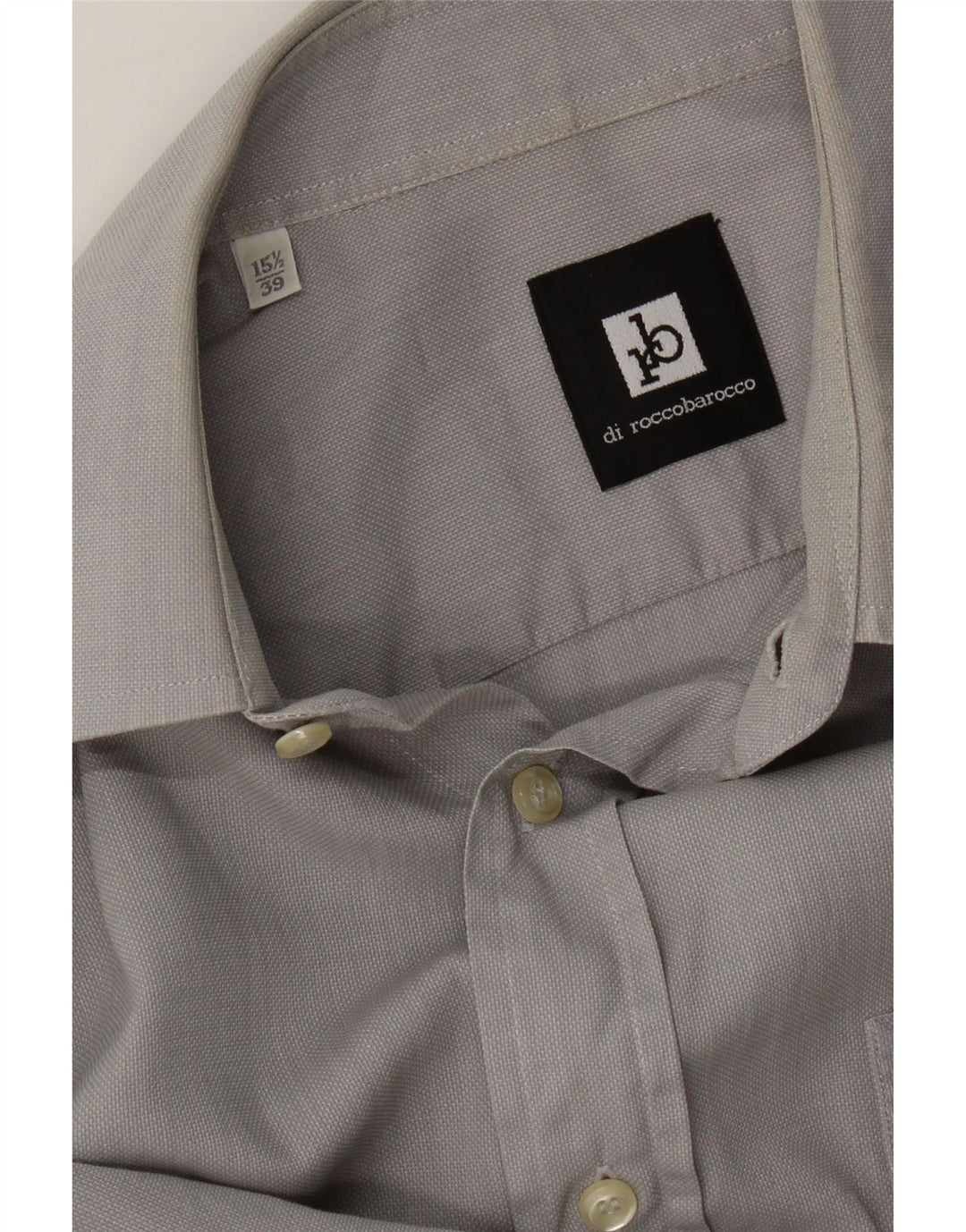 ROCCOBAROCCO Mens Shirt Size 15 1/2 39 Medium Grey Vintage Roccobarocco and Second-Hand Roccobarocco from Messina Hembry 