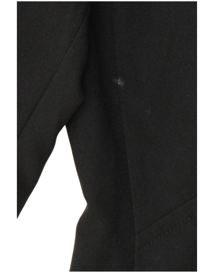 Bay Womens 1 Button Blazer Jacket UK 14 Large Black Polyester