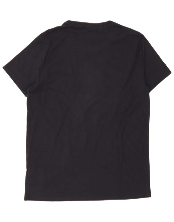 Superdry Mens Graphic T-Shirt Top Large Navy Blue Cotton