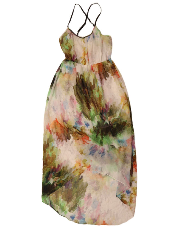 Topshop Womens Halter Dress UK 8 Small Multicoloured Tie Dye Polyester