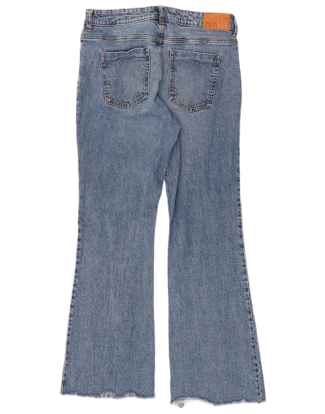 ZARA Womens High Waist Bootcut Jeans EU 40 Medium W30 L31 Blue Cotton